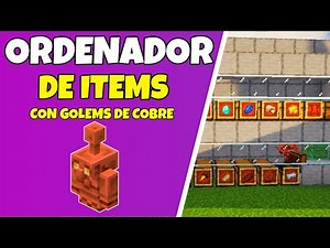 Item organizer with copper golems (easy and simple) for Minecraft Java and Bedrock 1.21.10