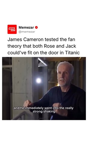 MEMEZAR • MEMES & MEME-CULTURE on Instagram: "I'll accept this explanation... grudgingly Released in December 1997, Titanic ended with one of the most debated scenes in movie history. The image of Rose floating on a piece of debris while Jack stays in the water became instantly iconic and emotionally definitive. The long running theory about whether they both could have fit has less to do with physics and more to do with storytelling. The moment works because it is about sacrifice and survival, 