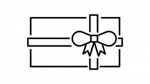 Download gift box outline icon animation. transparent background for free