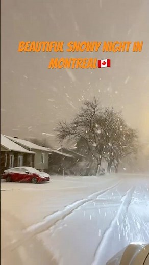 Magical Snowy Night in Montreal Canada ❄️ Winter City View