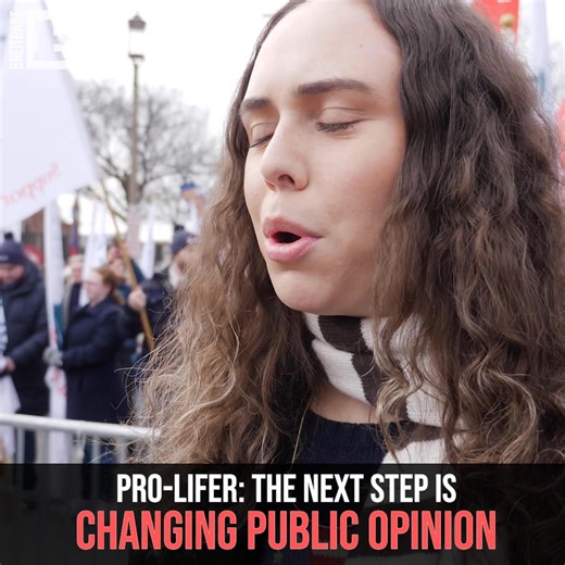 A pro-lifer attending the March for Life expressed that the next focus for the pro-life movement should be on changing public opinion rather than mainly putting effort into legislative pressure, to achieve the pro-life agenda. | Breitbart