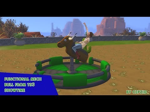 The Sims 4 Functional MechBull Mod From TS3 Showtime I really miss this object and my sims in sims 4 really want ride this... – @hanalinori on Tumblr