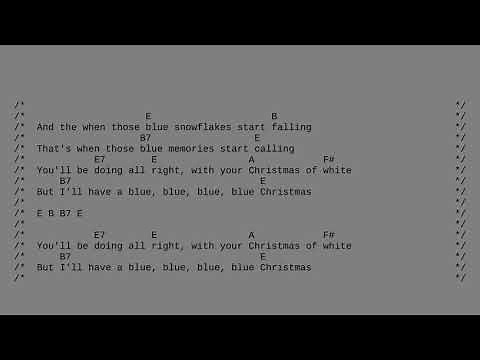 Elvis Presley - Merry Christmas - Blue Christmas (Lyrics & Chords)