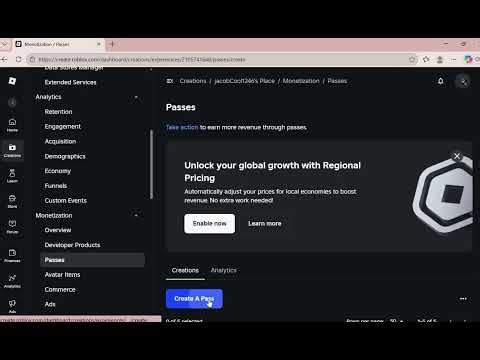 how to make gamepasses on roblox