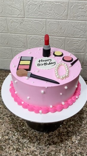 Makeup Cake Design Full Tutorial #cake #makeupcake #viral #shorts #youtubeshorts #trending