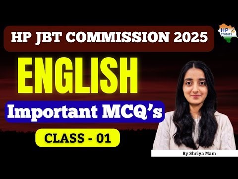 HP JBT Commission 2025 | English (Class-01) | Revision Series #hpjbt #hpjbtcommission