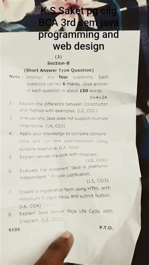 saket 3rd sem BCA java programming and dynamic Web design