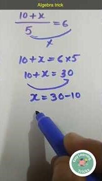 Solve This Simple Algebra Trick | Fraction Equation in Seconds | Easy Maths