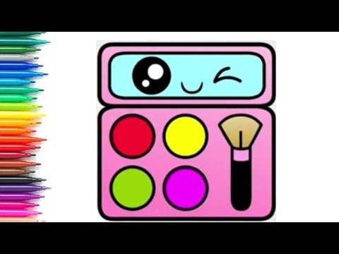 How To Draw Makeup Kit Drawing, Painting & Coloring For Kids and Toddlers_ Kids Art