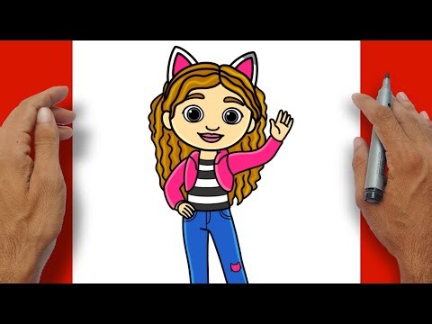 How to Draw GABBY Easy Step-by-step | Gabby's Dollhouse
