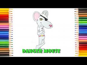How to draw main character of "Danger Mouse" | Easy step to step tutorial