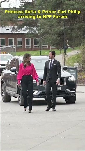 Prince Carl Philip & Princess Sofia arriving to NPF Forum