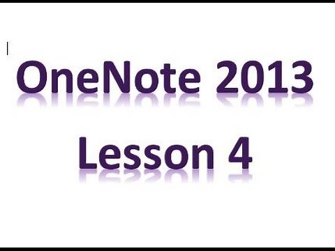 How to use OneNote 2013 Lesson 4 - Adding pages and files