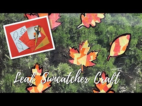 Leaf Suncatcher Craft l DIY Crafts for Kids l Crafting Corner