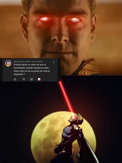 Que vé Homelander cuando dispara sus rayos lasers