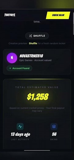 Find out the value of your inventory #fortnite #epicgames #tutorial