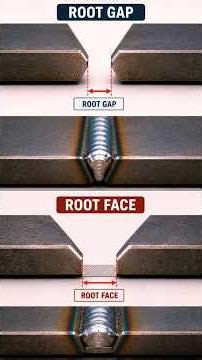 Root Gap and Root Face in welding? | Welding Basics Explained in 60 Seconds #shorts