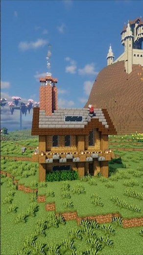 Small Rustic Cabin | Perfect Beginner-Friendly Minecraft House 🌿🪵