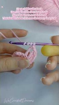 Master the Double Treble Crochet (dtr) 🧶 Watch till the end for the height! #crochet #amigurumi