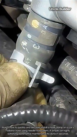 Installing Radiator Hose Clamp in Seconds! #oddlysatisfying #automotive #carmaintenance #diyrepair