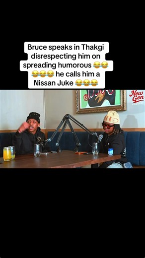 Bruce speaks in Thakgi disrespecting him on spreading humorous 😂😂😂😂😂 he calls him a Nissan Juke 😂😂😂