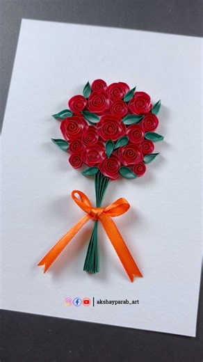 Rose Bouquet Paper Quilling Art 🌹| DIY Quilling Ideas #rose #flower #shorts