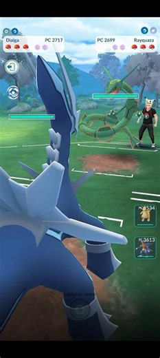 💥Dialga Vs Rayquaza, PVP Batalla de Dragones en Pokémon Go💥 #Pokemongo #pokémon #short