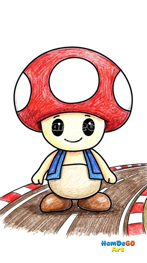 Impresionante !! Hermoso dibujo de Toad