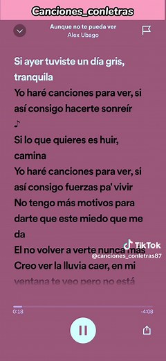 Aunque No Te Pueda Ver - Alex Ubago: Canciones Que Inspiran