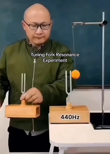 When one tuning fork is struck, the other tuning fork of the same frequency will also vibrate in resonance. All objects have a natural frequency or set of frequencies at which they vibrate. Resonant frequencies can also be disastrous if you build up too much vibrational energy in a system that can't handle it, which is how sound alone at just the right pitch is capable of causing a wine glass to shatter. The most iconic build up of natural frequency occured was The collapse of the Tacoma Narrows