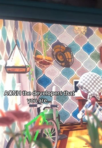 Been back on my #ACNH BS in preparation for this update… obsessed w the fan moving my plant #animalcrossingnewhorizons #animalcrossing #nintendoswitch #nintendo