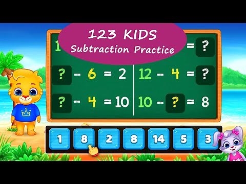 123 Math Kids #10 - Subtraction Practice with Lucas and Ruby | RV AppStudios Games