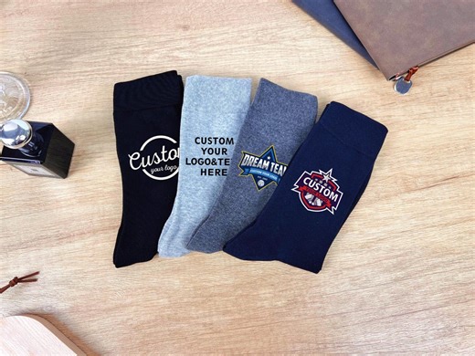 Personalized Logo Socks for the Company, Camp Gift, College Commitment, Bachelor Party Gifts - Etsy