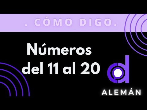 Números del 11 al 20 en Alemán