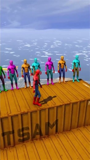 GTA 5 Spiderman Air Control Lost Jump/Fails Ep 248 #shorts