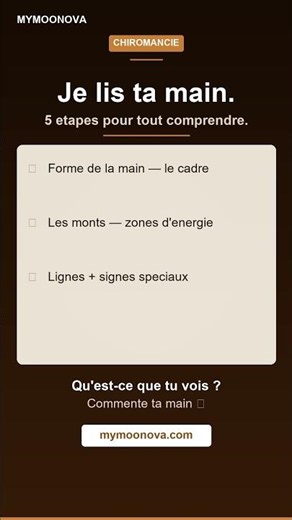 Regarde comment se passe une vraie lecture de main en chiromancie : #mymoonova #citation