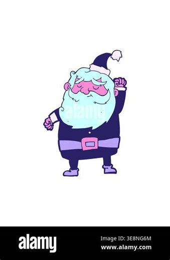 spinning motion animation of cartoon santa claus punching air Stock Video Footage - Alamy