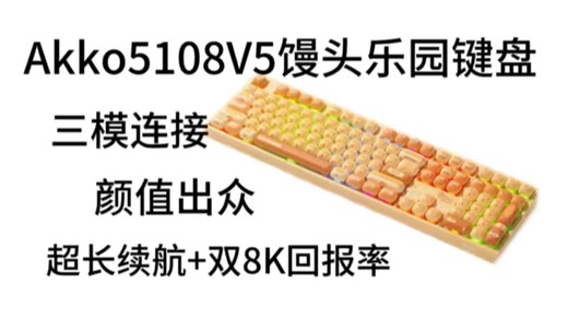 萌系外表电竞芯！Akko 5108V5馒头乐园全面测评
