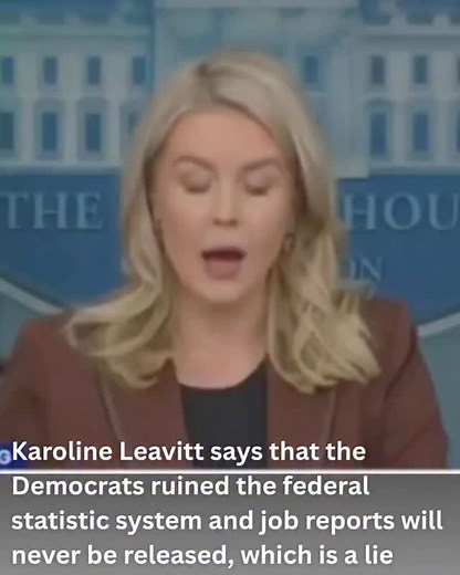 Karoline Leavitt lies about the Democrats ruining the federal statistics system in order to not report that America lost jobs and our economy is shrinking | Contrasst