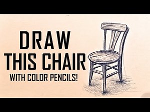 Easy Chair Drawing with Color Pencils – Realistic Step-by-Step Tutorial for Beginners!