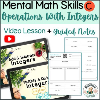 Operations With Integers | Level C | Video Lesson   Guided Notes