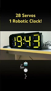 I Built a Mechanical Clock Using 28 Servo Motors! 🤖🕰️ #shorts #arduino #diy #3dprinting #robotics