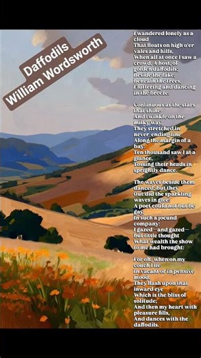 This Poem Will Change Your Life 🌼 | Daffodils by William Wordsworth #poem #literature #england #vial