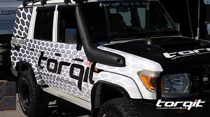 76 Series Landcruiser with a 3inch Stainless Steel Performance Exhaust | Torqit