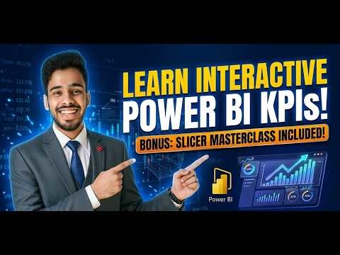 Power BI Interactive KPI Dashboard Tutorial | KPI + Slicer Explained