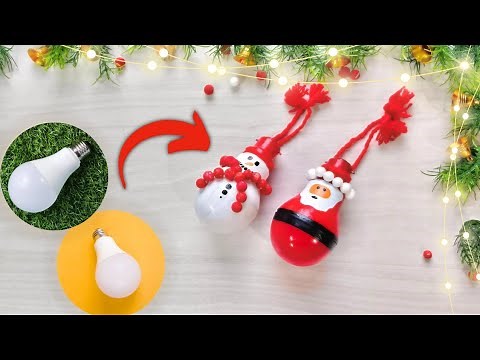 DIY christmas decoration craft ideas🎄⛄🎁| DIY waste bulb craft 💡🎅🏻| Waste bulb reuse ideas #diy