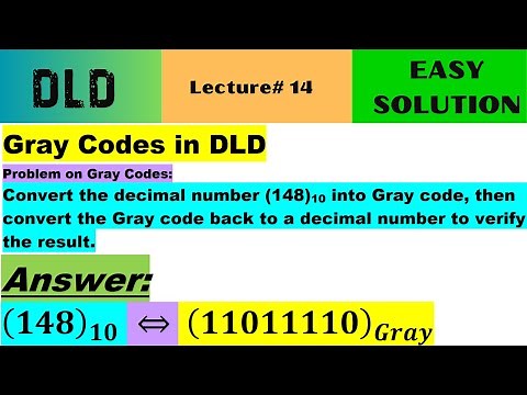 DLD Lecture 14 | Gray Codes | Decimal to Gray Code Conversion | Gray Code to Decimal Conversion