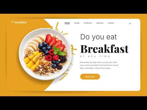 Responsive Restaurant Website Design Using HTML & CSS Only