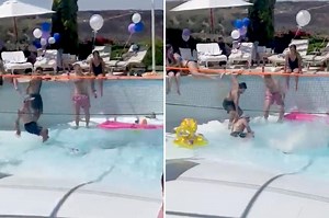 Frightening pool sinkhole that opened beneath swimmers at a party takes life of man