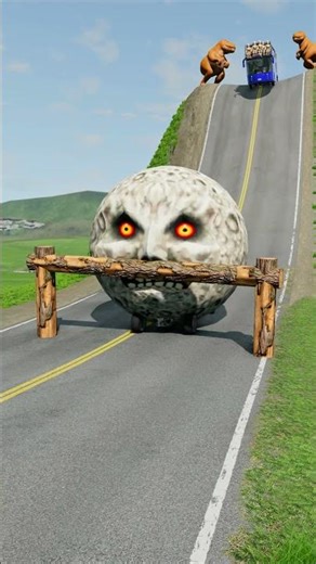 Long Capsule Buses vs Hydraulic Crush - BeamNG.drive